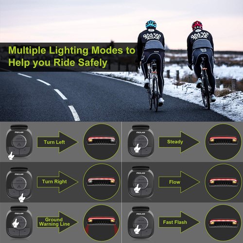 MEILAN X5 Bike Taillight Wireless Remote Controller Bike Rear Light Accessories, Easy to Install and Use