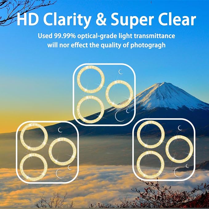 3 Pack Dengduoduo Tempered Glass Camera Lens Protector