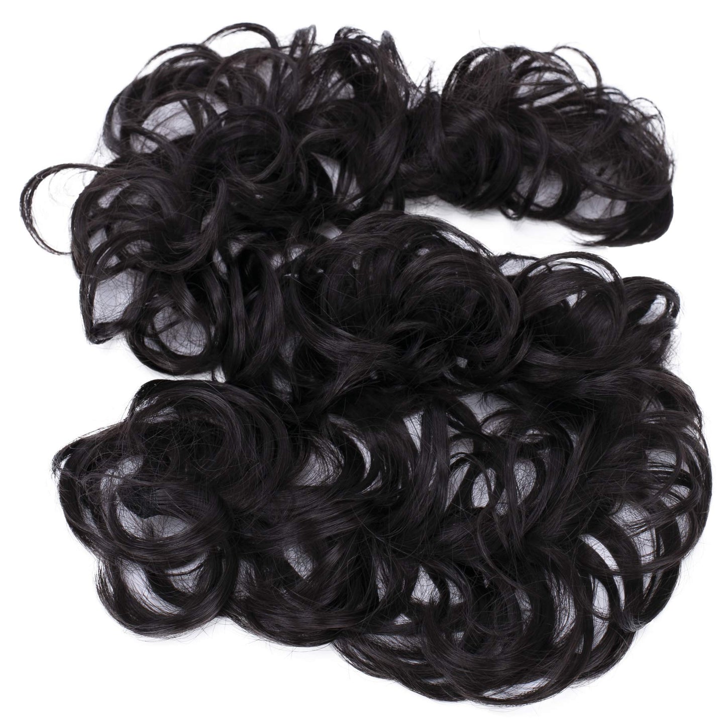 Caisha Hairpiece Hair Wrap Heat-Resistant Synthetic Fibres Curly Messy Updo Dark Brown Hw21