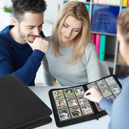 GERMUN Trading Card Binder - Premium 9 Pocket Album for 540 Cards | Double-Sided MTG & TCG Storage (Black)