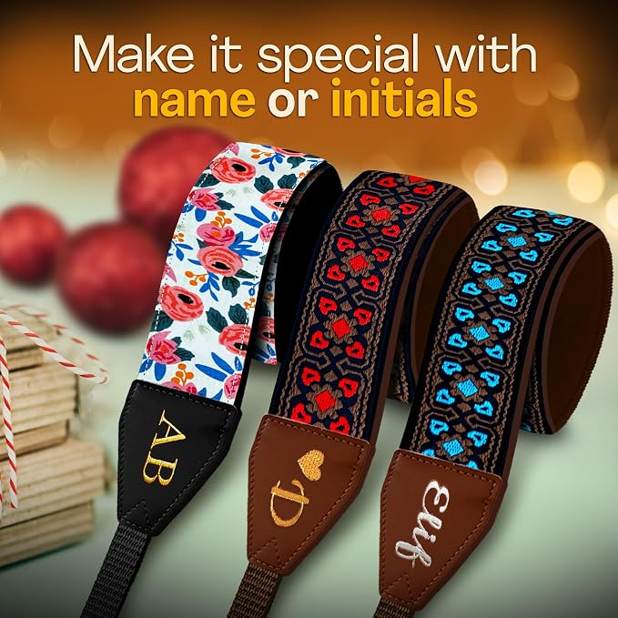Art Tribute Custom Camera Strap Vintage Red