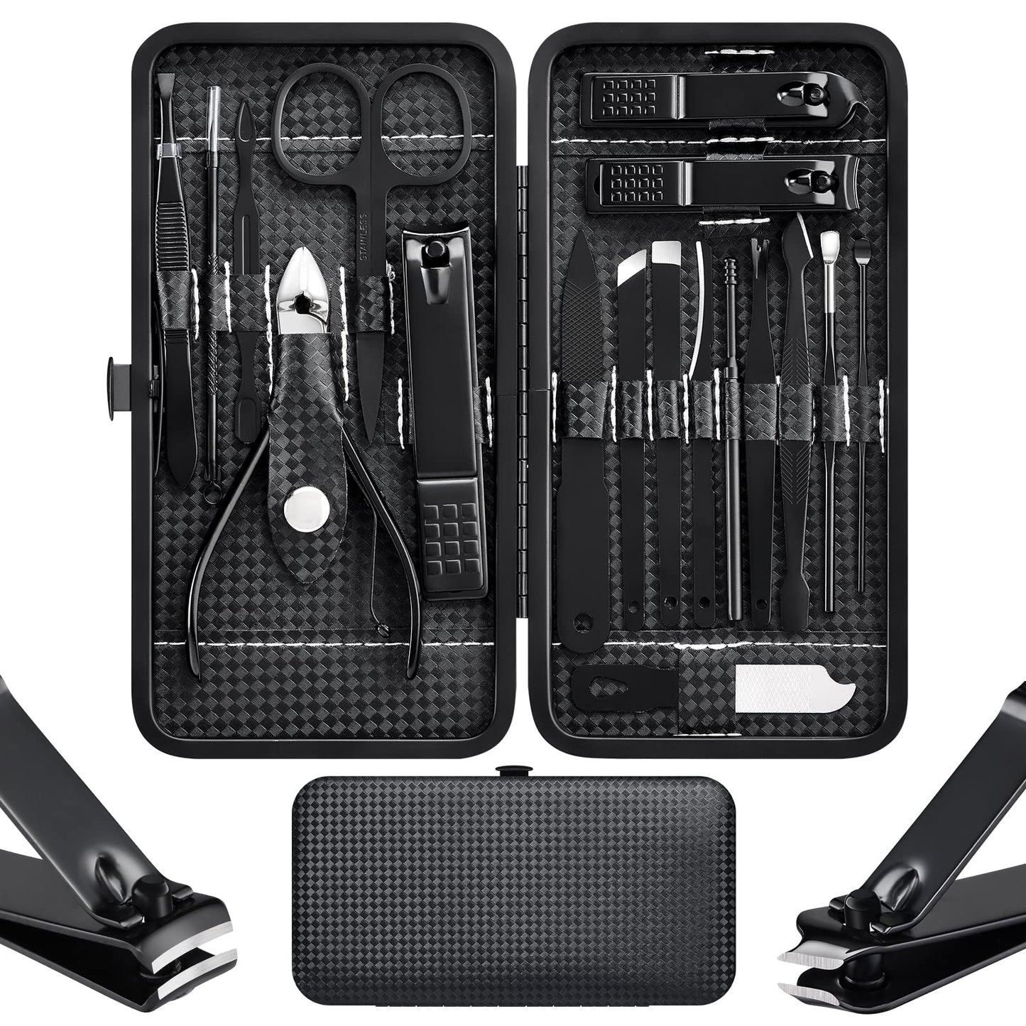 Cater Manicure Nail Clippers Pedicure Set - Stainless Steel Manicure, Professional Grooming Kit, Nail Care Tools With Luxurious