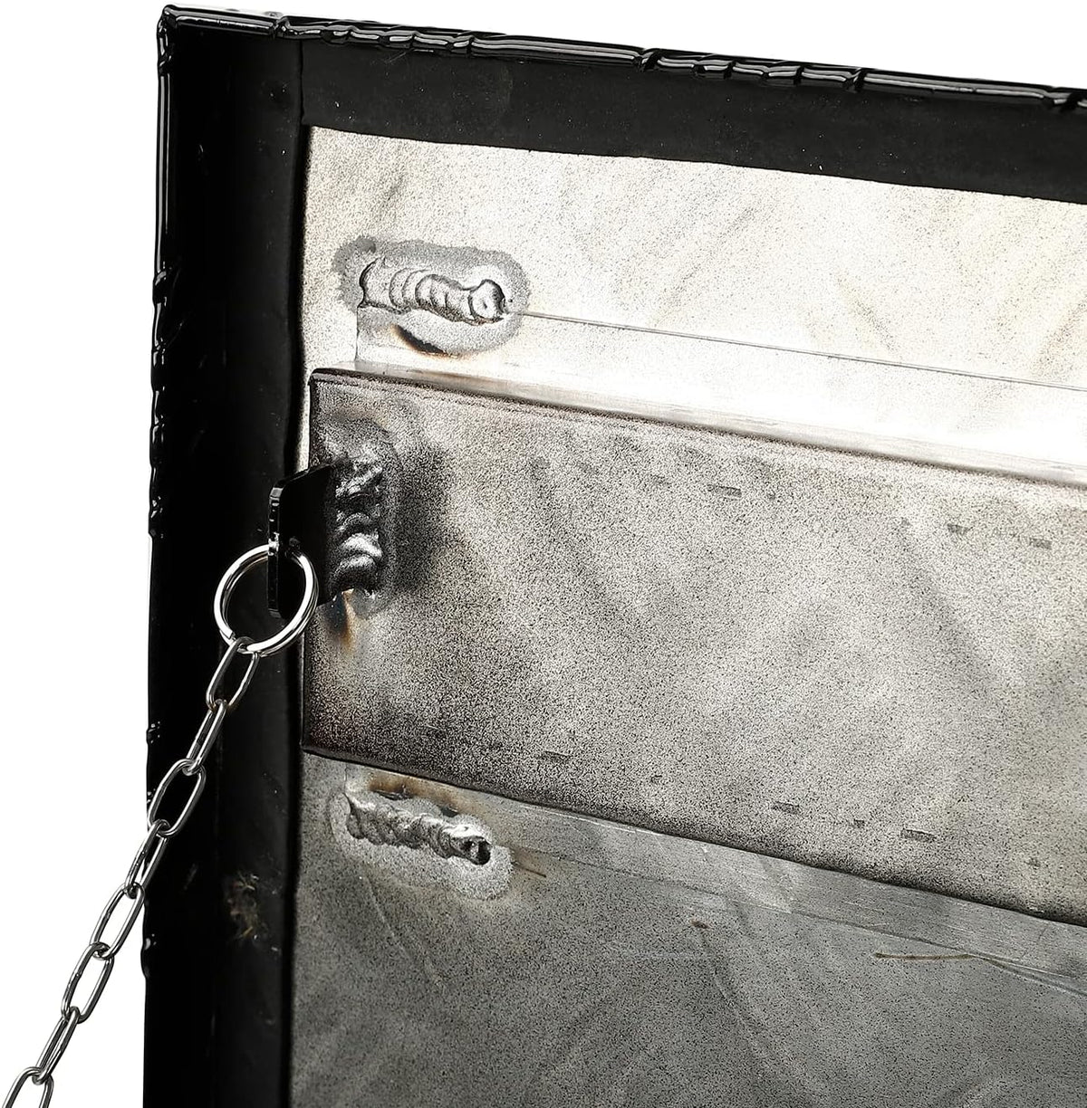 48"X15"X15" Black Aluminum 5 Bar Tread Truck Tool Box Storage Underbody Trailer Tongue Box with Lock and Key