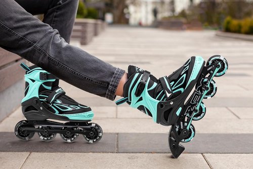 2PM SPORTS Adjustable Flashing Inline Skates - Light-Up Wheels for Kids & Adults | Fun & Colorful Design
