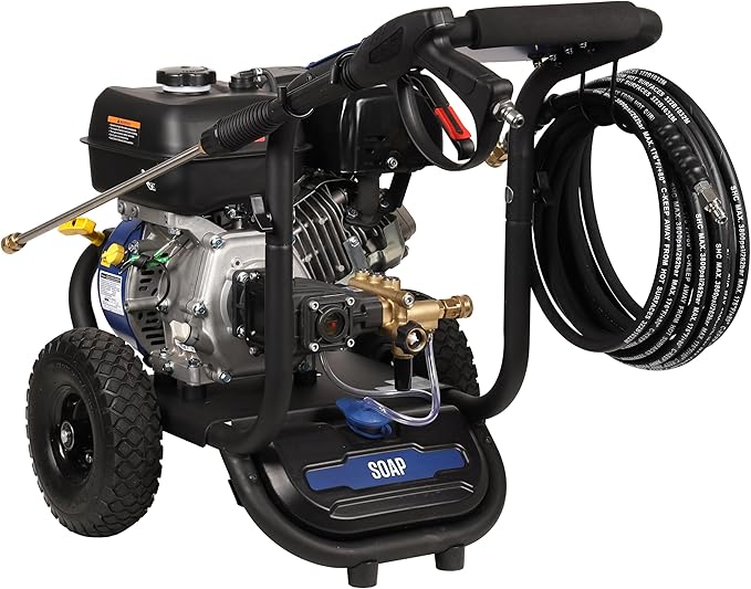 Westinghouse WPX3800 Gas Pressure Washer, 3800 PSI and 3.6 GPM, Onboard Soap Tank, Spray Gun and Wand, 5 Nozzle Set, for Cars/Fences/Driveways/Homes/Patios/Furniture, Black