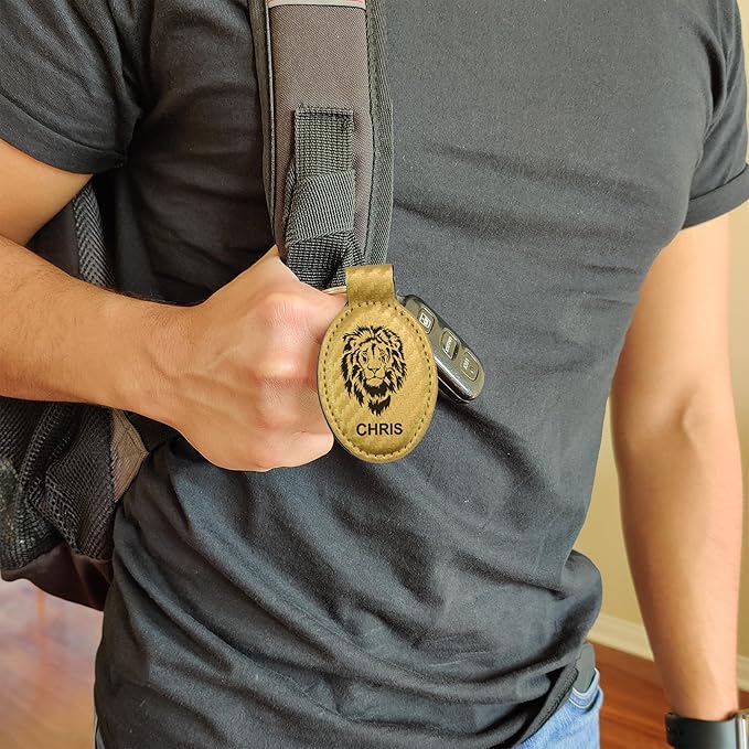 LaserGram Oval Keychain, Off Road Racer, Personalized Engraving Included (Carbon Fiber Gold)