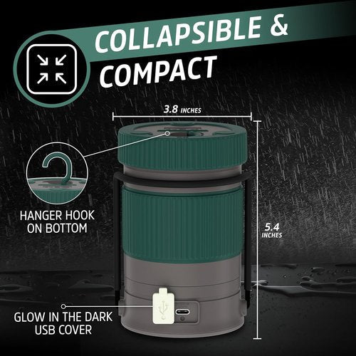 Energizer S-500 Hybrid Power Camping Lantern - Solar & Rechargeable | IPX4 Water Resistant LED Light