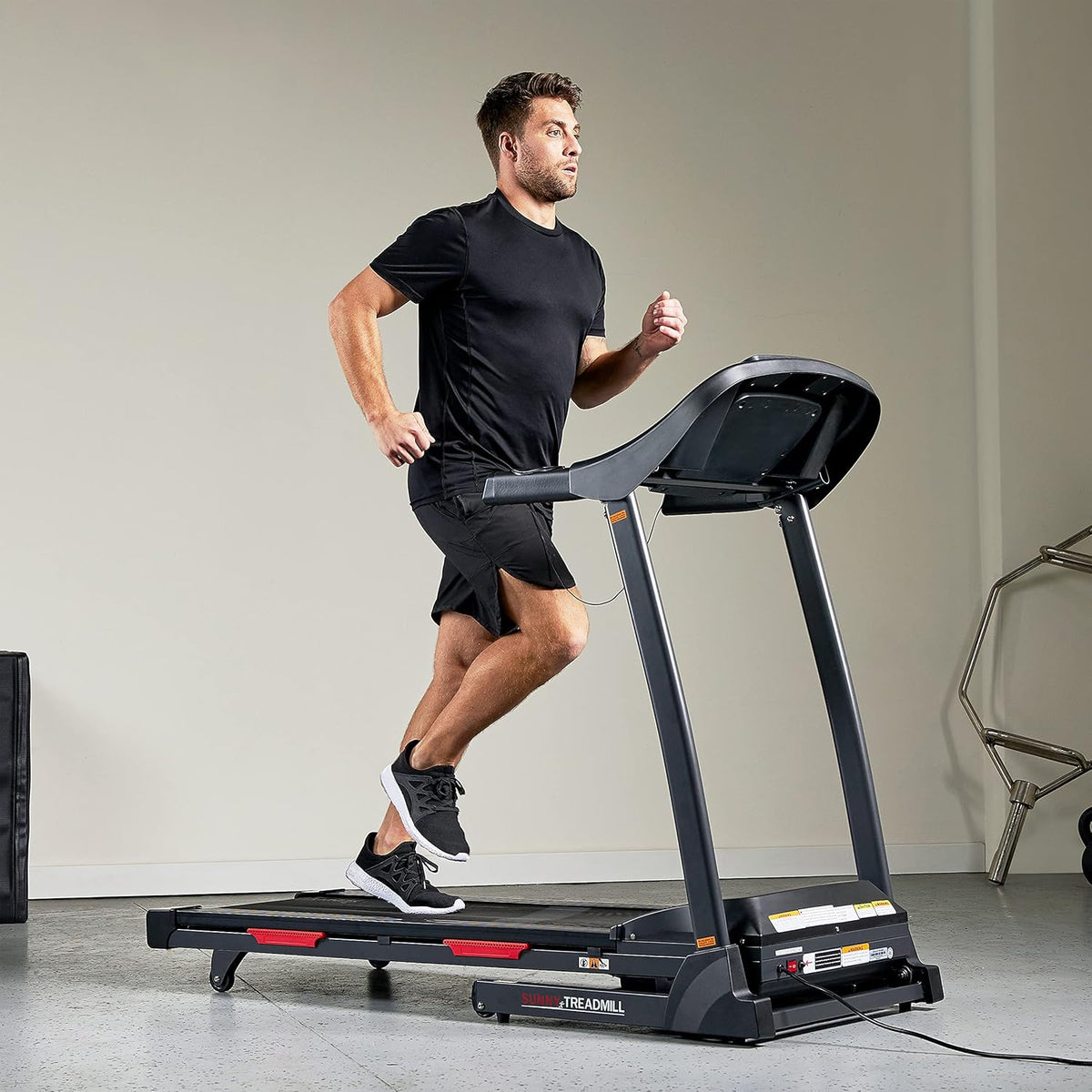 Sunny Health & Fitness Folding Treadmill - Smart Performance with Adjustable Incline & Free Bluetooth App