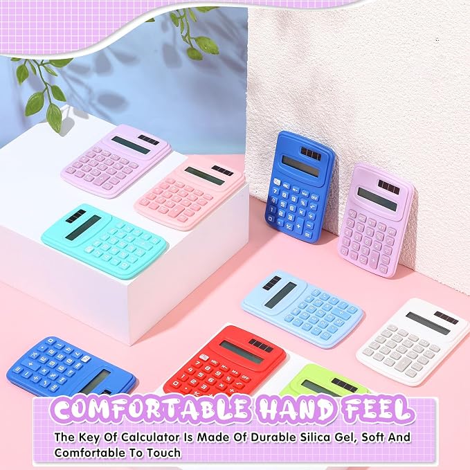 LEIFIDE 24 Pack Pocket Calculator Small Bulk Basic 4 Function Calculator 8