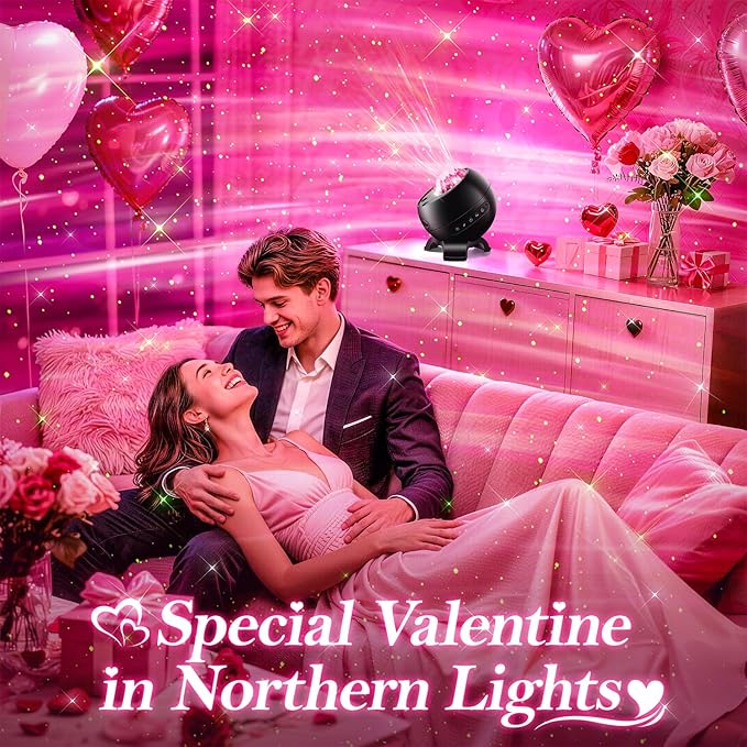 Northern Lights Projector Birthday Gifts for Him Galaxy Projector for Bedroom, 300+Colors Modes Aurora Light,15White Noise&Bluetooth Star Projector Galaxy Lights, Remote Ambient,Gifts for Boy