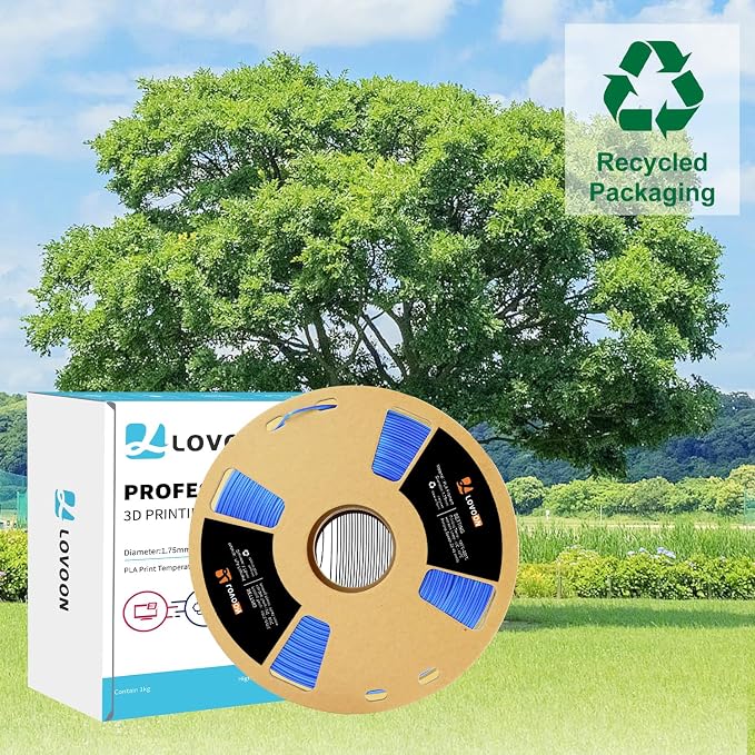 LOVOON Silk PLA 3D Printer Filament Bundle 2 KG, PLA Filament 1.75mm, Shiny