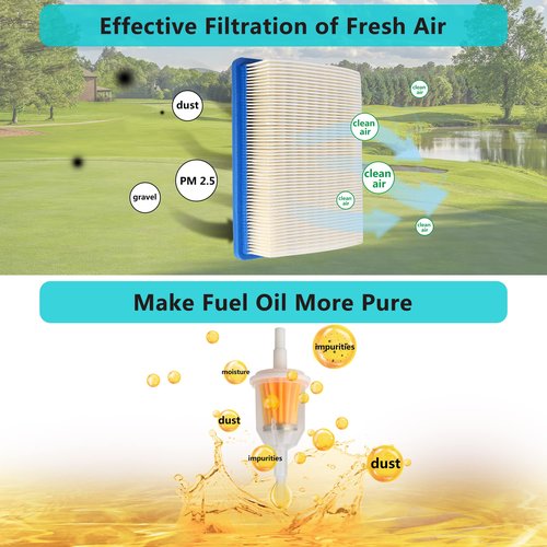10L0L Golf Cart FE290 Carburetor Fuel Pump Kit Tune Up Kit for Club Car DS Precedent Turf Carryall Gas Model 1998-UP Air Oil Fuel Filter OEM# 101805601 101905601 1016438 1016439 1016440 1016441