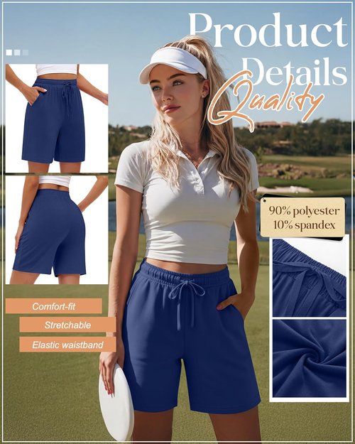 Neer Women's Bermuda Shorts - Comfortable Jogger Yoga Shorts with Pockets | Knee-Length, 3-Pack