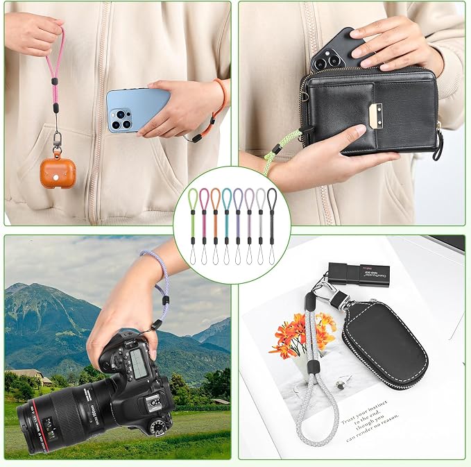 FrgKbTm Hand Wrist Strap Lanyard, Adjustable Nylon Colorful