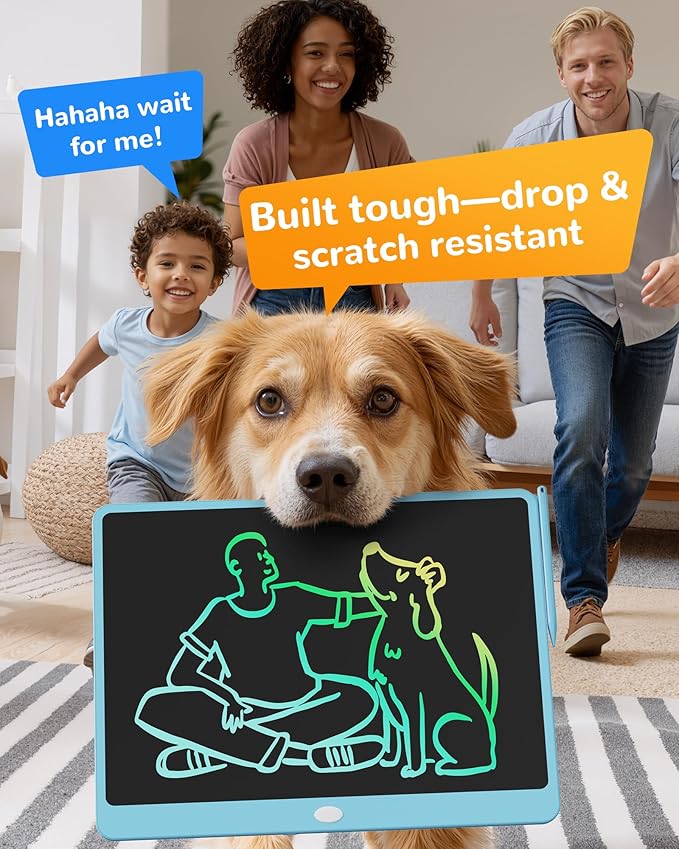 KOKODI LCD Writing Tablet, 16 Inch Colorful Doodle Board Drawing Tablet, Erasable Reusable Electronic Drawing Pads, Educational and Learning Toy for 3-6 Years Old Boy and Girls