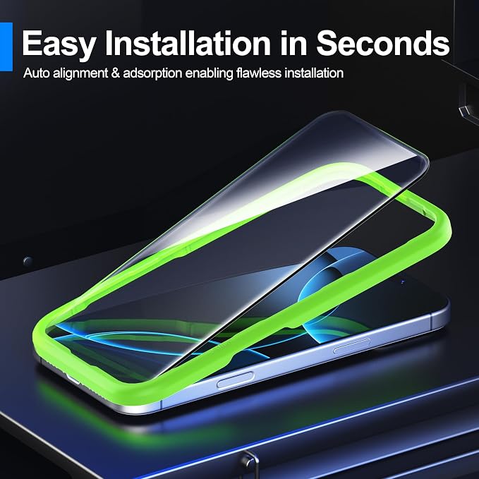 Ailun 3 Pack Screen Protector for iPhone 16 Pro + 3 Pack Camera Lens Protector