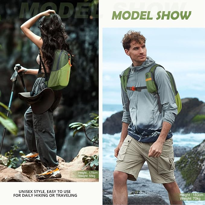 BECOJADDE 15L Small Hiking Backpack