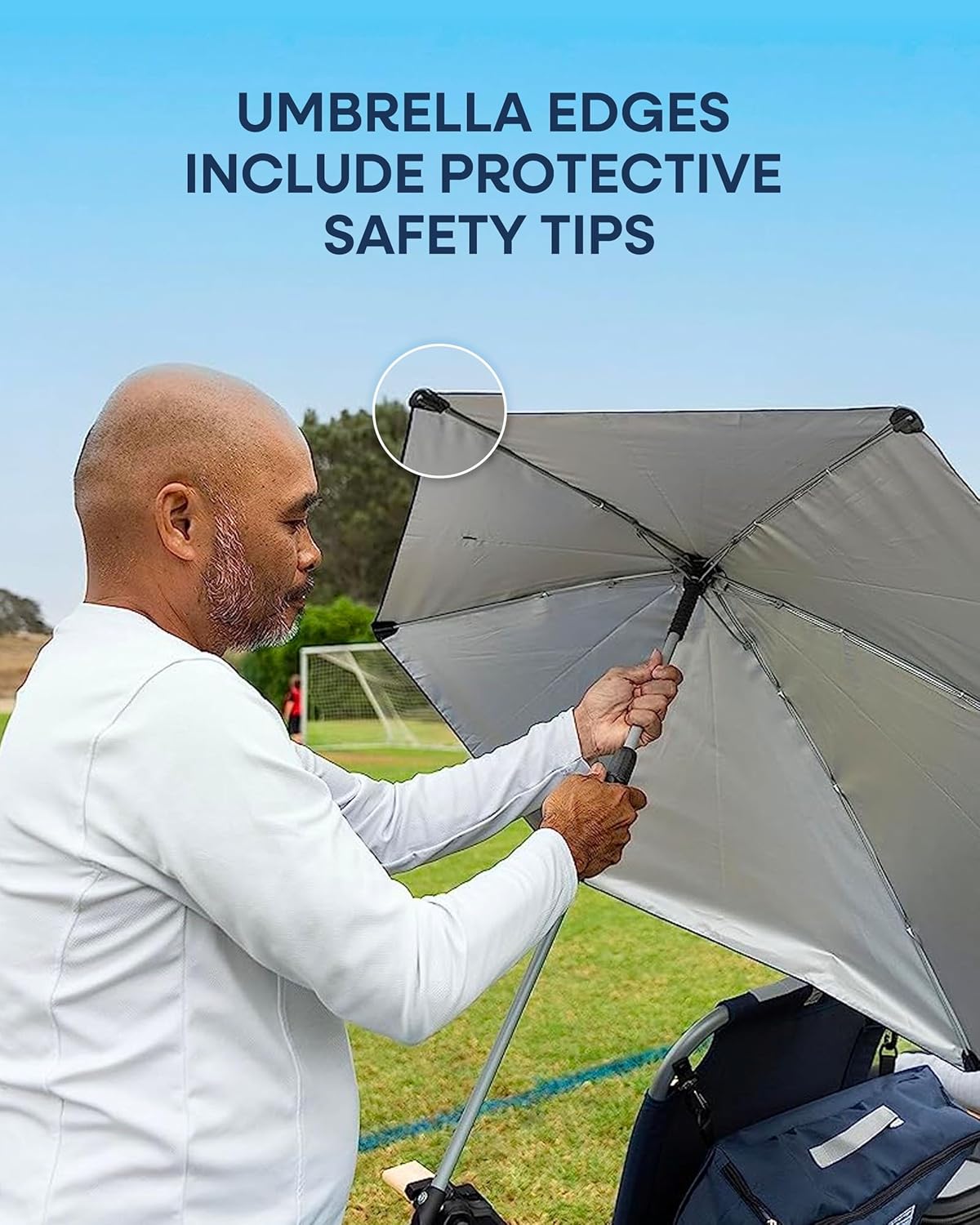 Sport-Brella Versa-Brella Adjustable SPF 50+ Umbrella - Universal Clamp for Easy Attachment