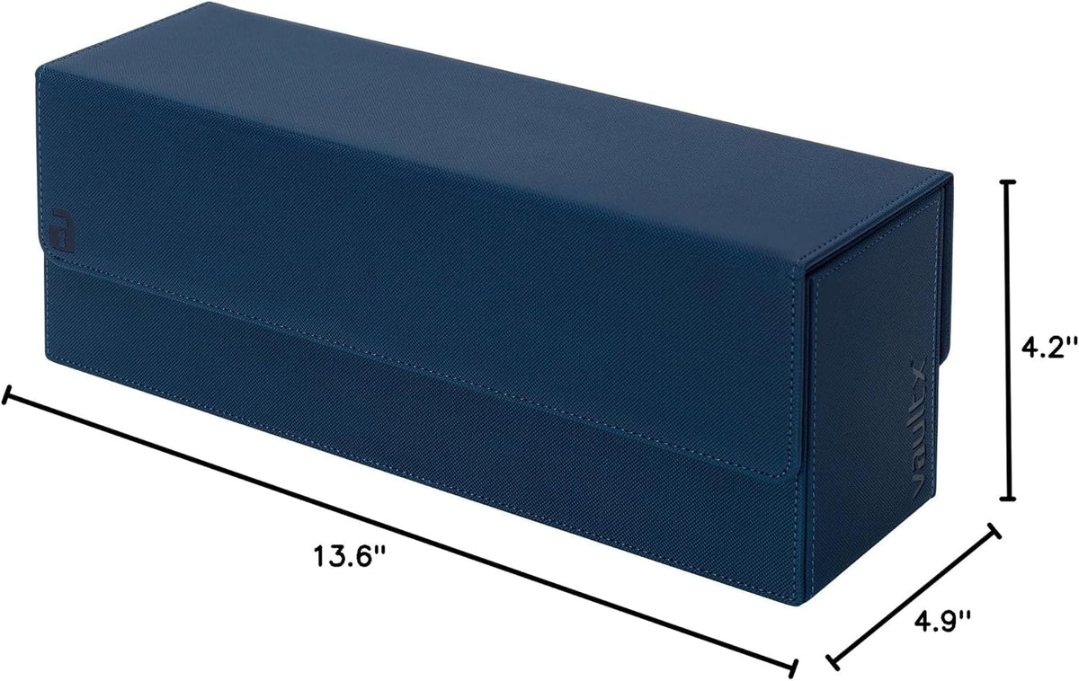Vault X Trading Card Storage Box - Premium Exo-Tec Material, Detachable Magnetic Lid & Organizers | Blue