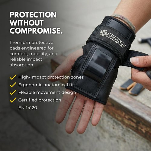 Bont Adult Wrist Guard Skate Pads Protection for Roller, Park, Ice Skate, Skateboard, Scooter (Small)