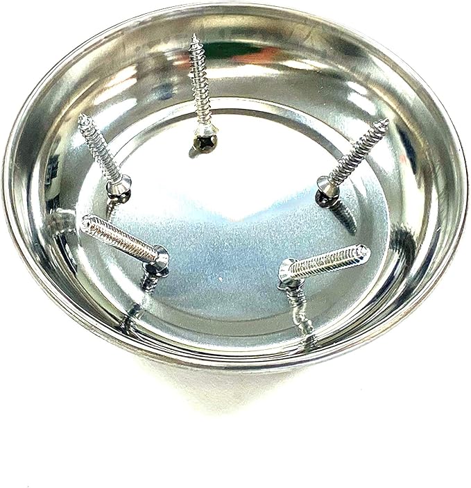 The Stop Shop Magnetic Parts and Hardware Tray 3 Inch In Diameter