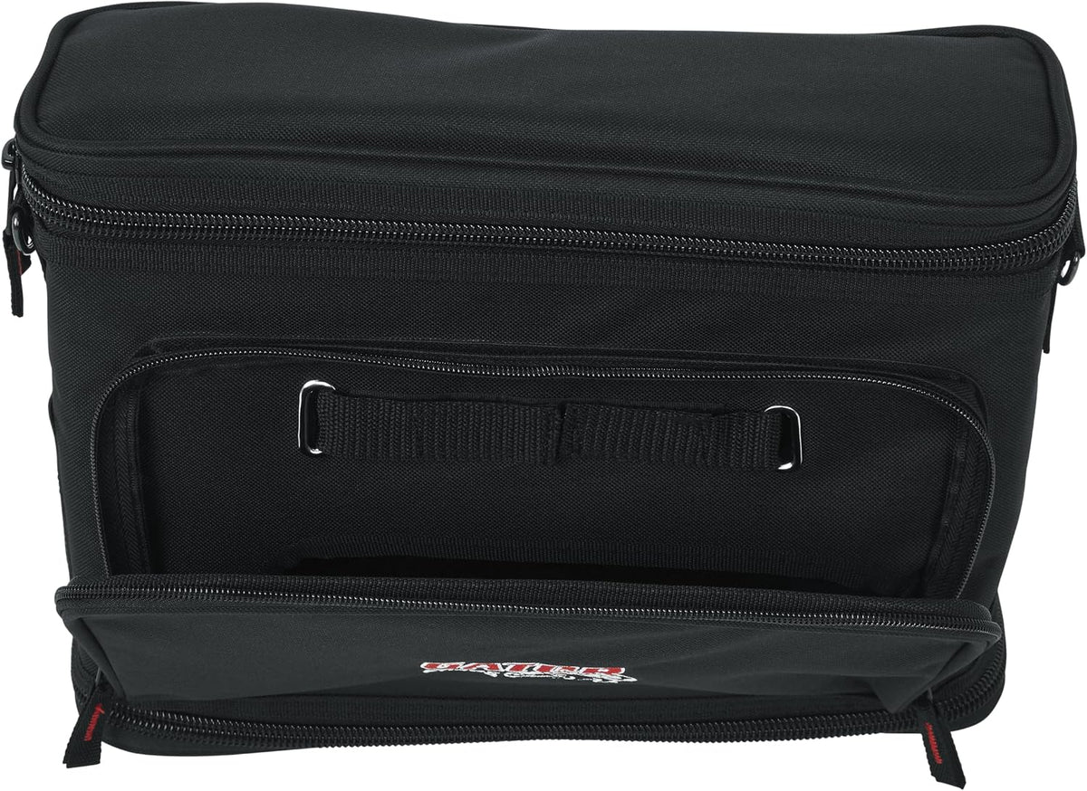 Gator Cases Padded Nylon Carry Bag for Single Wireless Microphone System, Live-in Style Holds Reciever, Body Pack, and Microphone with Antenna Access (GM-1W)
