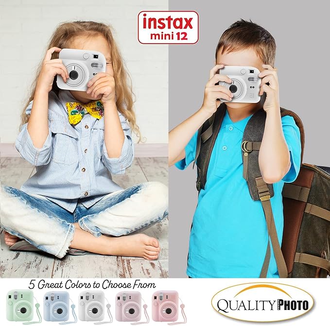 Fujifilm Instax Mini 12 Instant Camera + 60 Photo Prints + Quality Photo Value