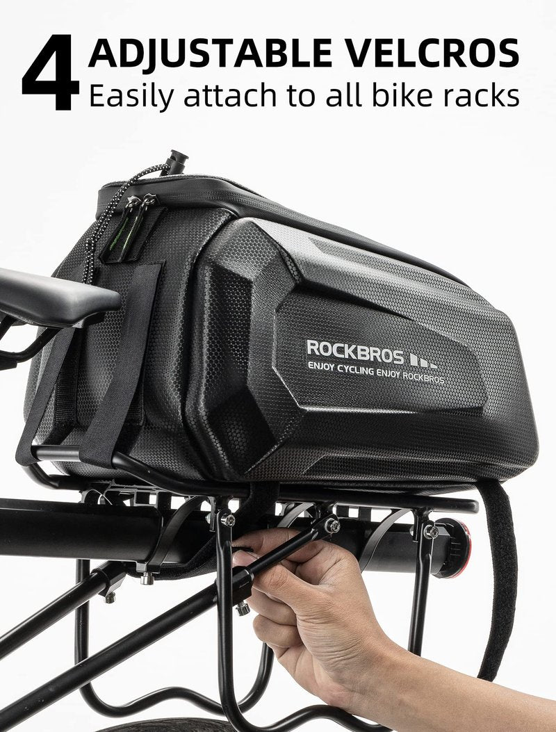 ROCKBROS Bike Rack Bags - 9LHard Shell Bicycle Rear Rack Bag Large Pannier for Bicycle Rear Rack Bags Bike Rear Seat Bag Bike Trunk Bag Ebike Battery Bag Bike Saddle Bag for Rear Rack Bike Accessories