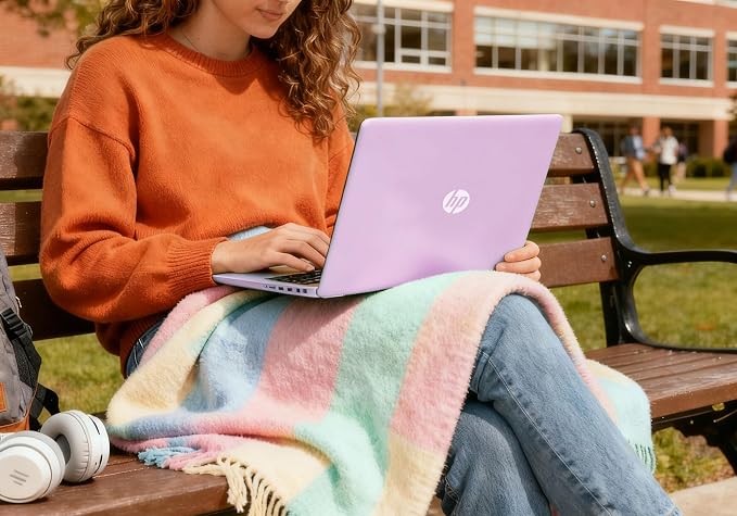 HP 14 Laptop, Intel N150 Processor, 4GB DDR5 RAM, 128GB SSD, 1TB Cloud Storage, Long Battery Life, Windows 11 with Microsoft 365 for Business, Students & Everyday Use