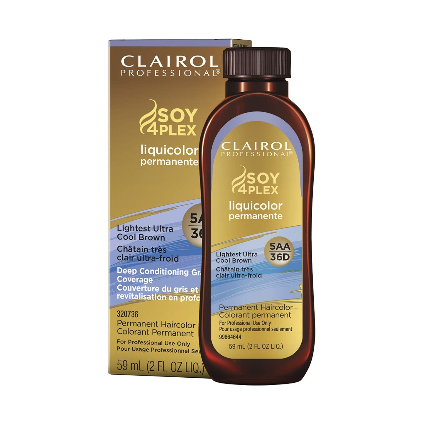 Clairol Professional Permanent Liquicolor For Dark Hair Color, 5Aa Light Ultra Cool Brown, 2 Oz