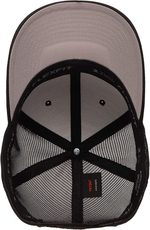 Flexfit Men's Trucker Cap - Alpha Black | Stylish One-Size Design for Ultimate Comfort