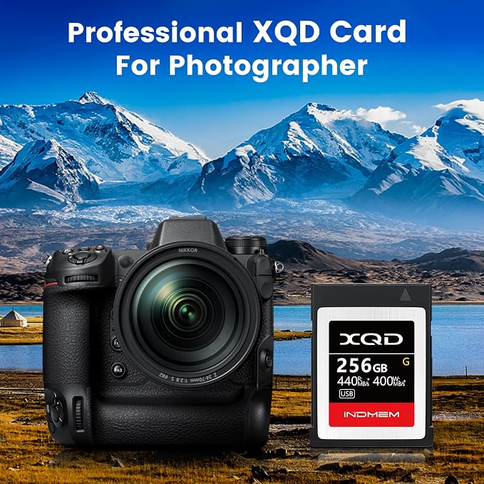 INDMEM XQD 256GB Memory Card, 5X Tough MLC XQD Flash Memory Card High Speed G
