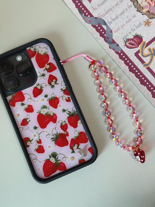 Drawwind Phone Charm Beaded Wristlet Strap Universal Cell Phone Lanyard Cute