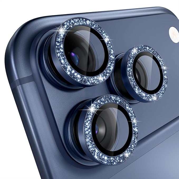 Misea Compatible for iPhone 17 Pro/iPhone 17 Pro Max Camera Lens Protector Bling