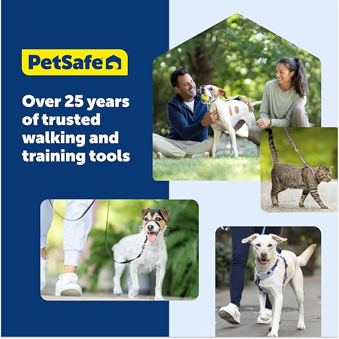 PetSafe Easy Walk Comfort No-Pull Dog Harness - Better Walk Training Harness - Full Body Padded Design - Durable Fabric - 5 Point Adjustable Fit - Everyday Leash Training - Blue - X-Small
