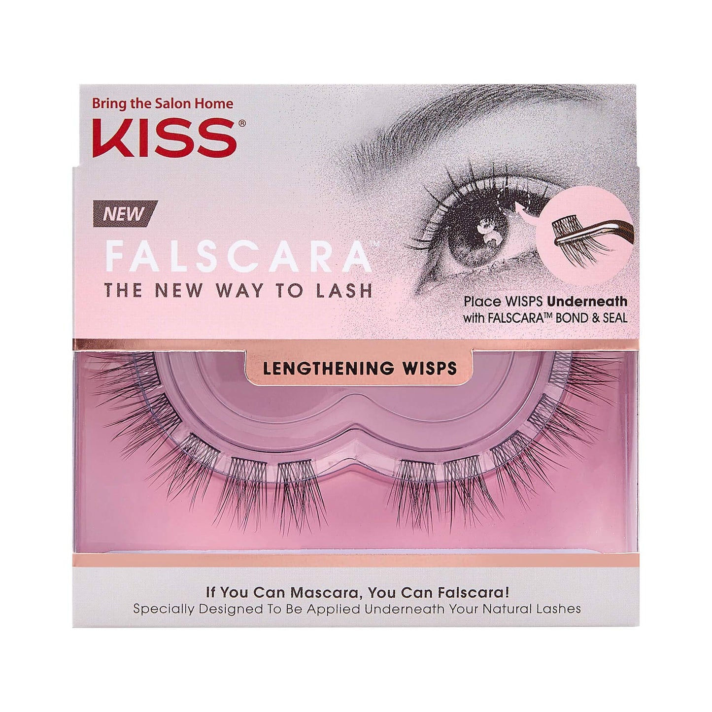 Kiss Falscara Diy Eyelash Extension Lengthening Wisps - Featherlight Synthetic Reusable Artificial Eyelashes Pack Of 10 Mini Las