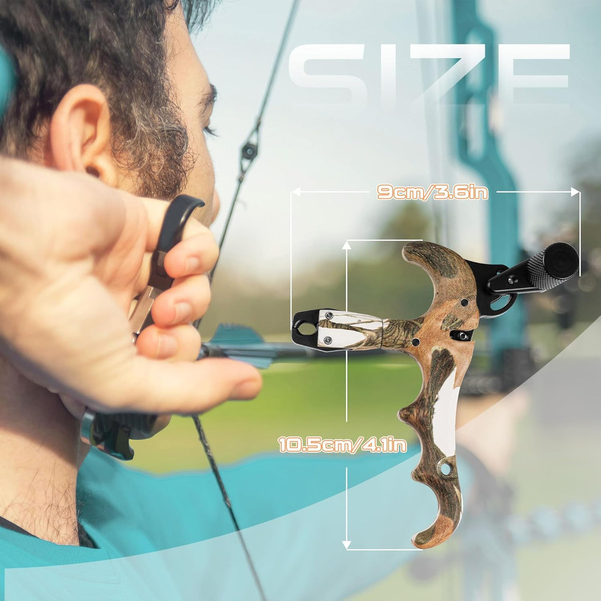 Skiennix Compound Bow Release - 360° Rotatable Thumb Trigger for Outdoor Archery Hunting