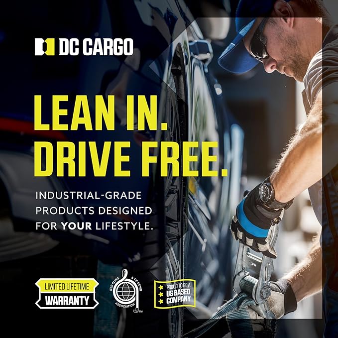 DC Cargo Tie-Down Ratchet Straps Heavy-Duty Flats Hook Trailer Strap, (Pack of 4) Heavy Duty 2" x 27' Tie-Down Ratcheting Cargo Truck Straps 2 Inch Ratchet Straps - Safely Secure Your Cargo