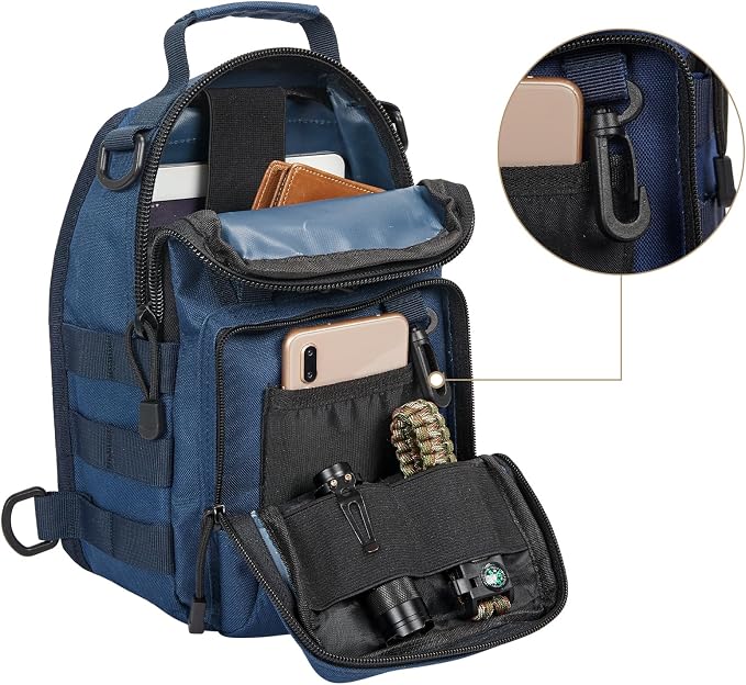 G4Free Outdoor Tactical Sling Bag Backpack, Military Sport Bag Pack Shoulder
