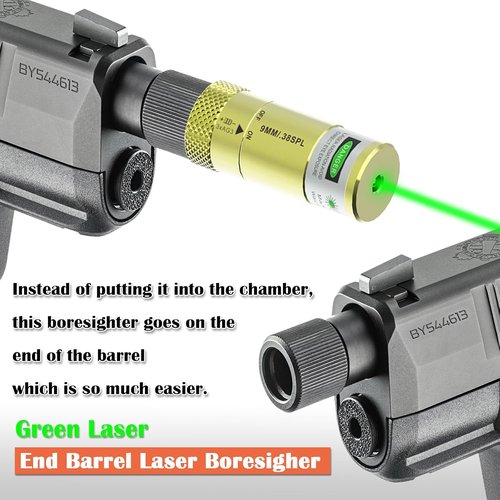 Bayattoo Laser Boresighter - Accurate End Barrel Sight for 9mm/.38/.22/.223/5.56/.357Mag/.380acp/.17hmr/.177cal/10mm/cal.40S&W