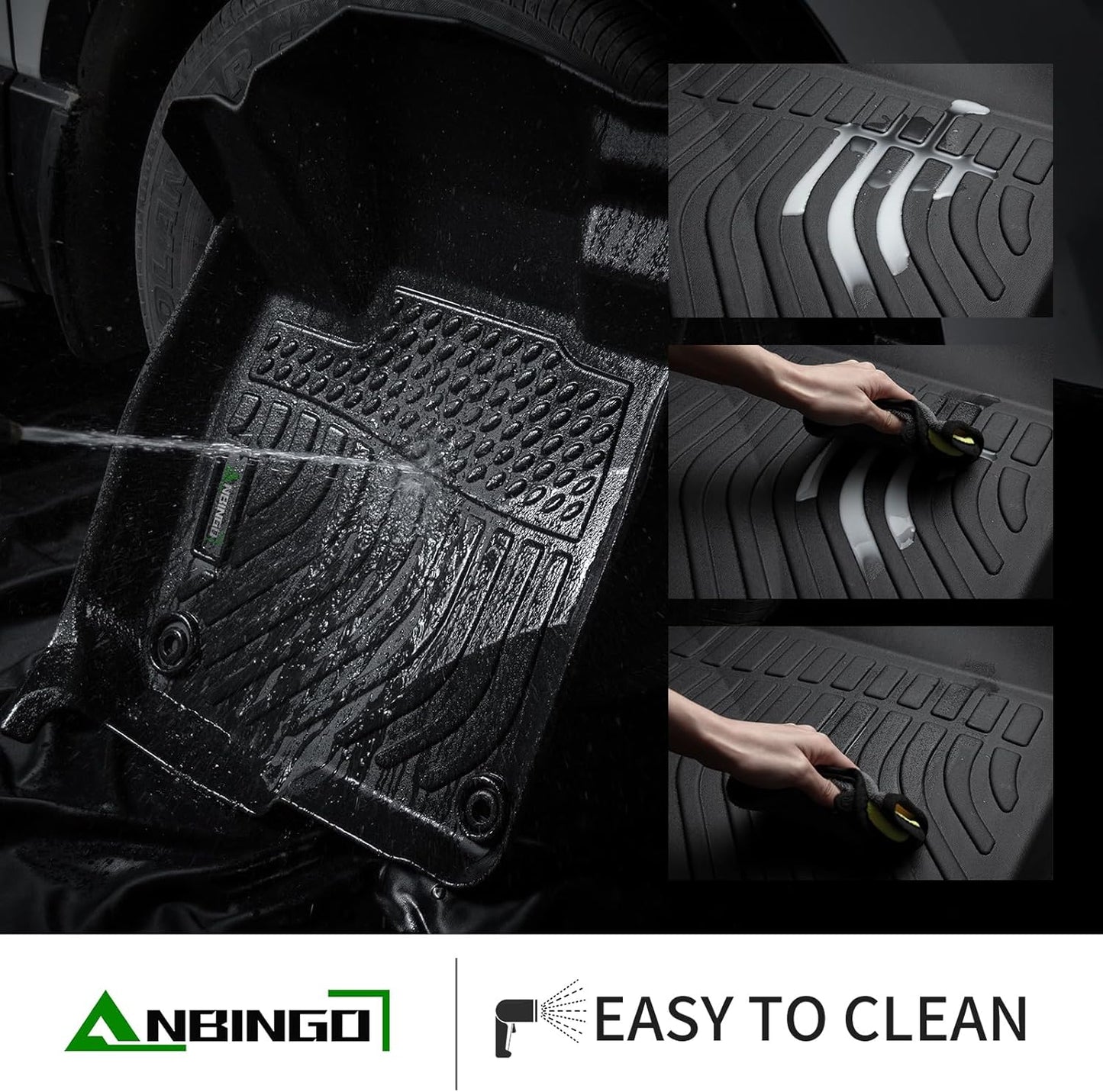 ANBINGO®-Floor Mats & Cargo Liner for Hyundai Venue 2025 2024-2020(Cargo Mat Only for Upper Position) All Weather Car Floor Mat for Hyundai Venue SE/SEL/Limited,Venue Accessories Black
