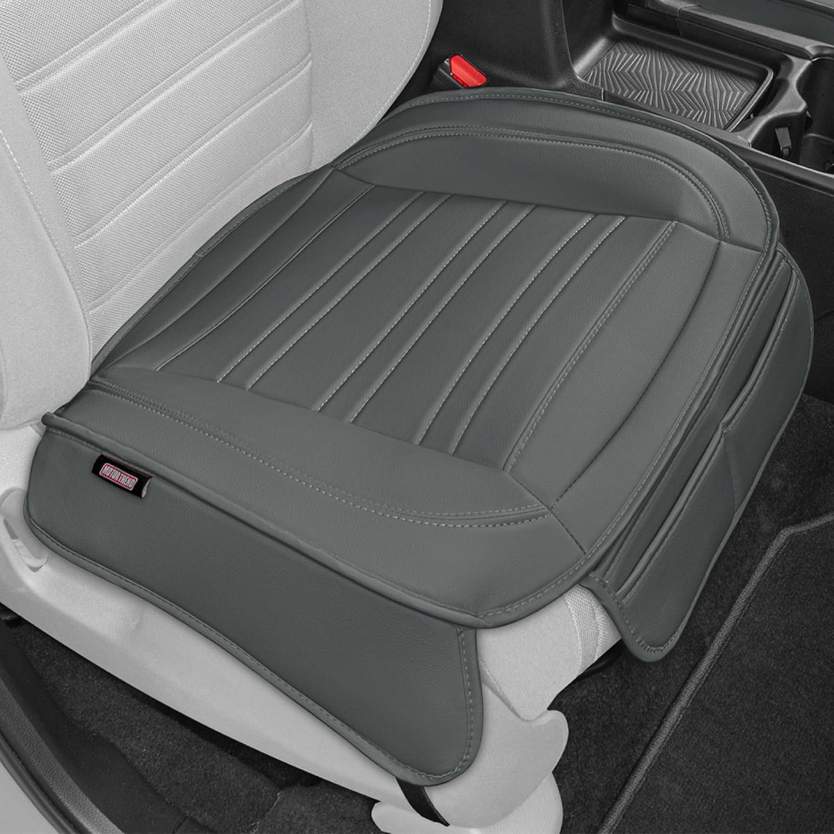 Motor Trend Faux Leather Front Seat Cover for Cars - (1) Burgundy Front Car Seat Covers for SUV & Truck with Storage Pockets - Automotive Car Seats Cover Protector - for Bottom Cushion Coverage Only