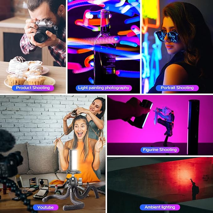 ULANZI RGB Light Wand, 360° Full Color Magnetic Mini Light Stick