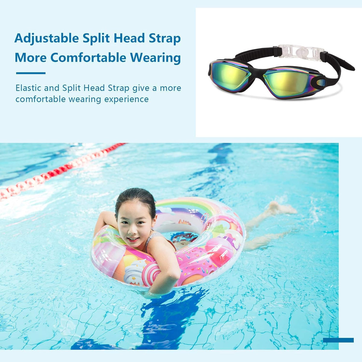 Skiennix Kids Swim Goggles - UV Protection & Anti-Fog Design | 4 Pack for Ages 6-14