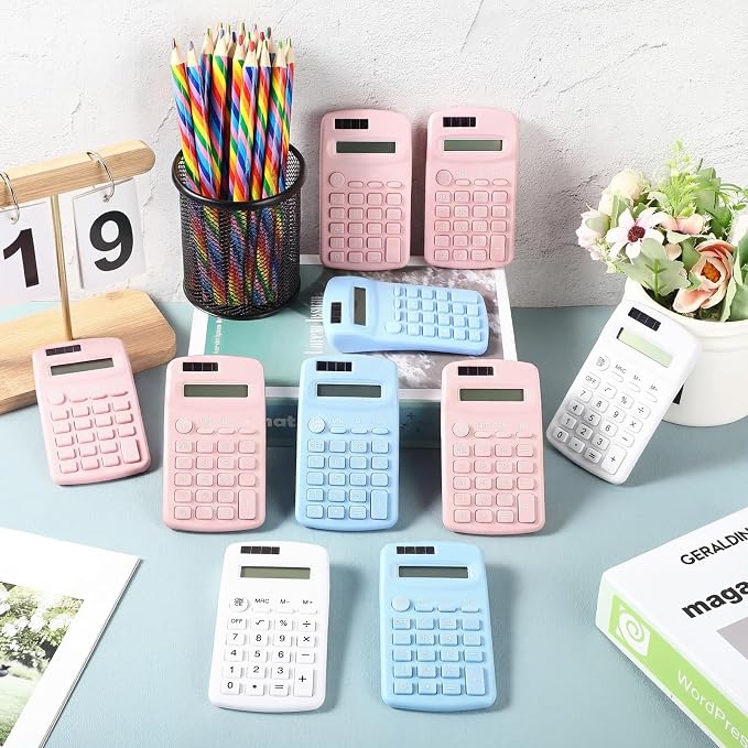 Flutesan 30 Pack Pocket Calculator Small Battery Powered Bulk Mini Size 4
