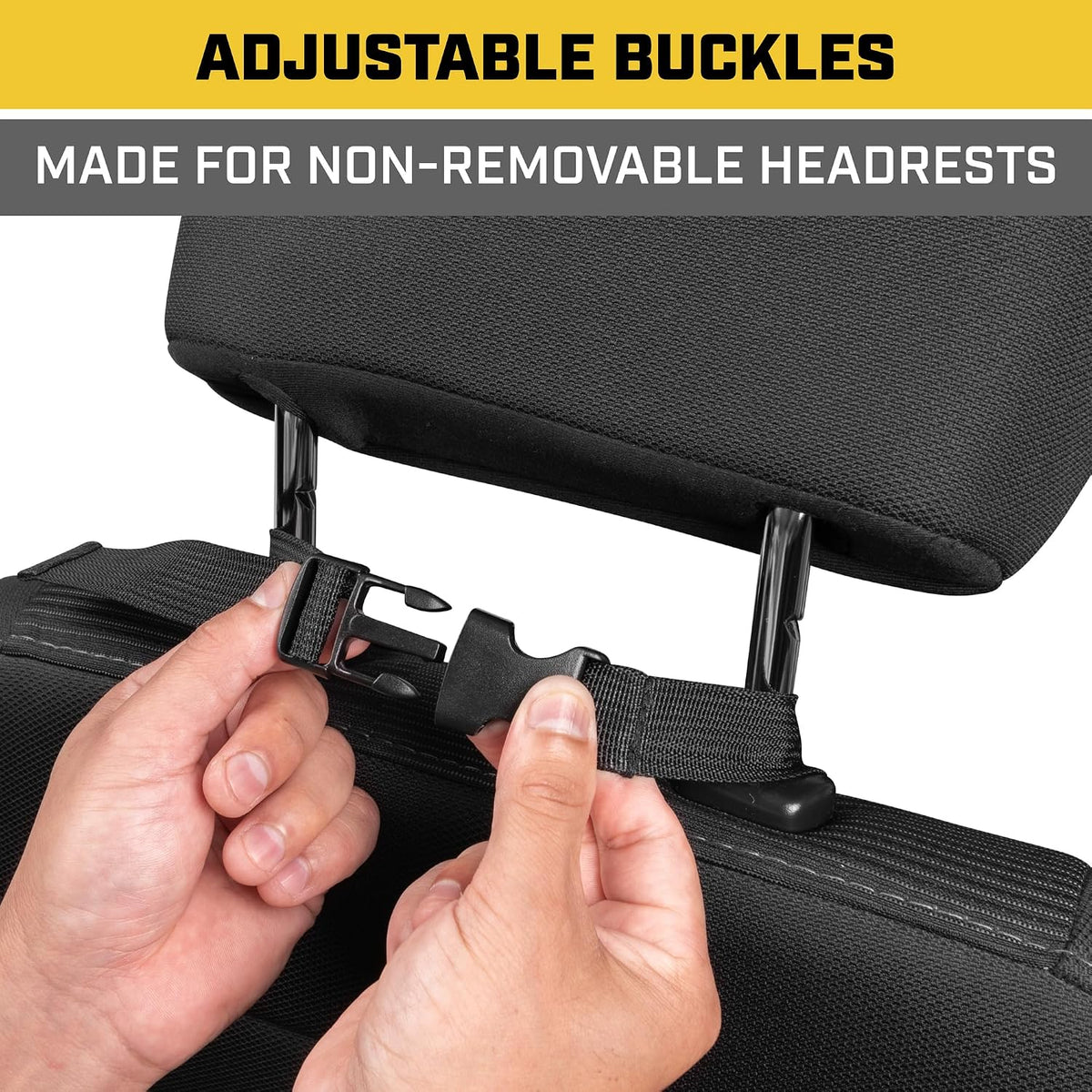 CAT® Car Trunk & Seat Organizer Bundle – Heavy Duty Collapsible Dual-Compartment Trunk Storage + Portable Seat Organizer Caddy, Adjustable Straps, Compact Travel Storage for Cars, Truck & SUV – Black