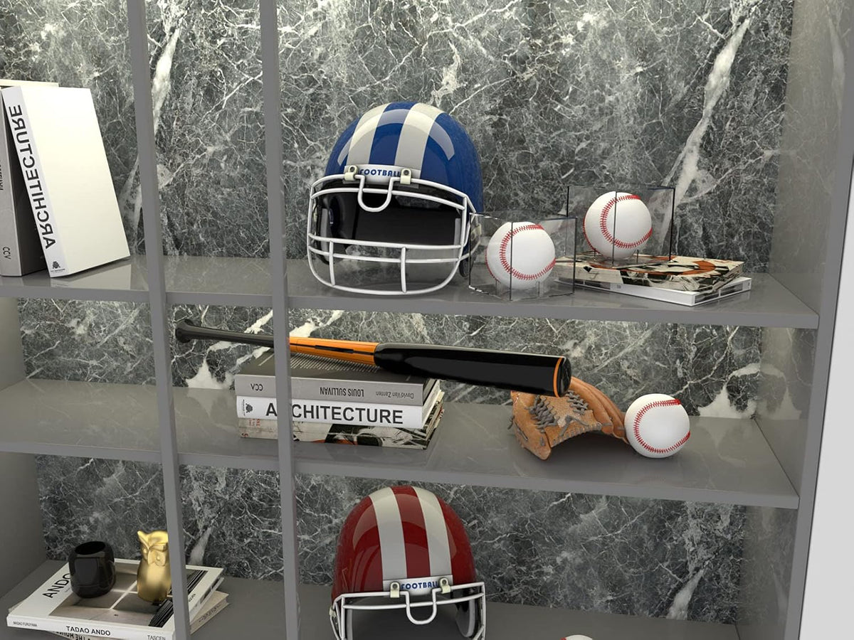 Skiennix Baseball Display Case - UV Protected Acrylic Cube for Memorabilia | 8 Pack Clear Showcase