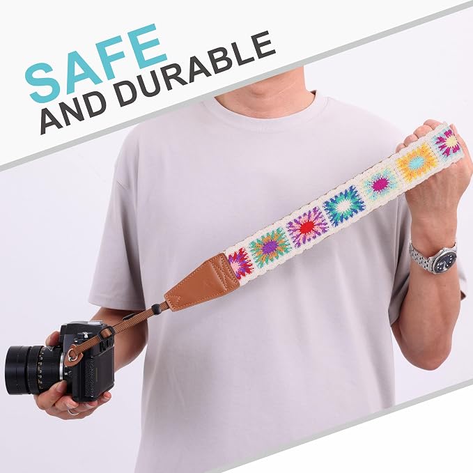 Padwa Lifestyle White Crochet Camera Strap
