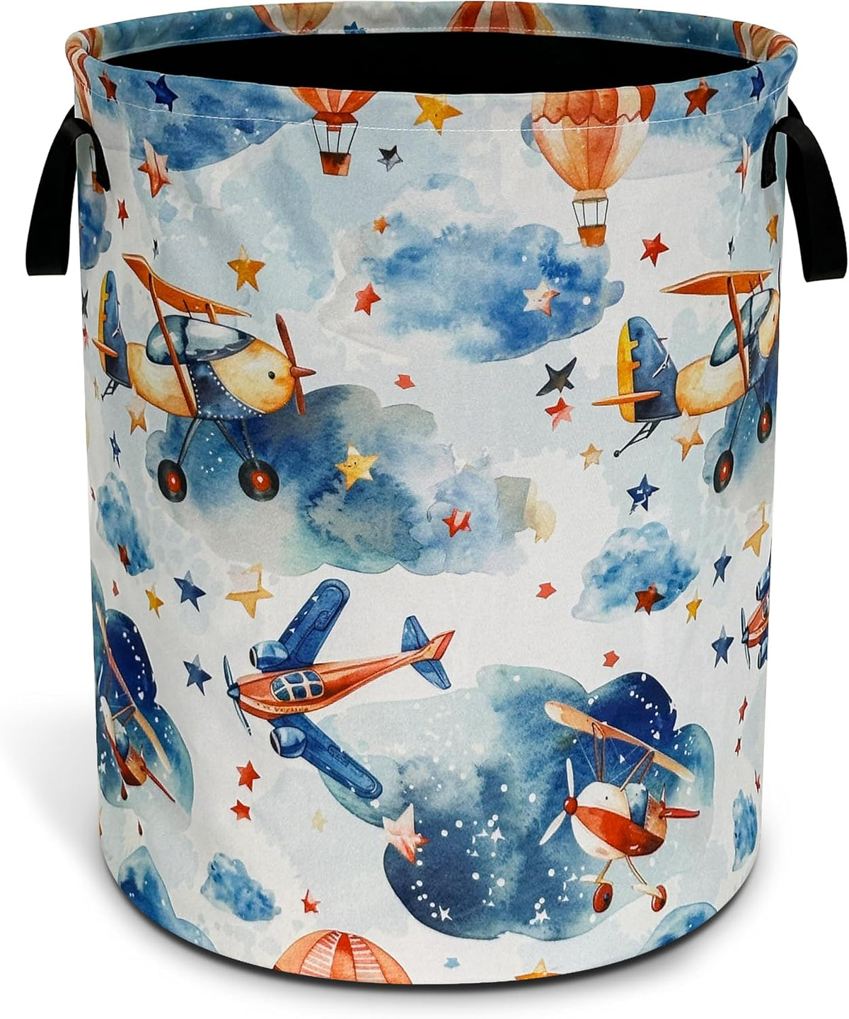 Brown Cow Skin Hair Laundry Basket Foldable Waterproof Hamper 18.9x16.5 In