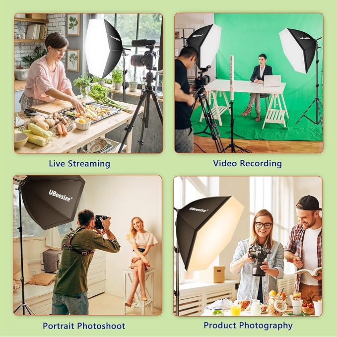 UBeesize Softbox Photography Lighting Kit, Continuous Lighting Kit